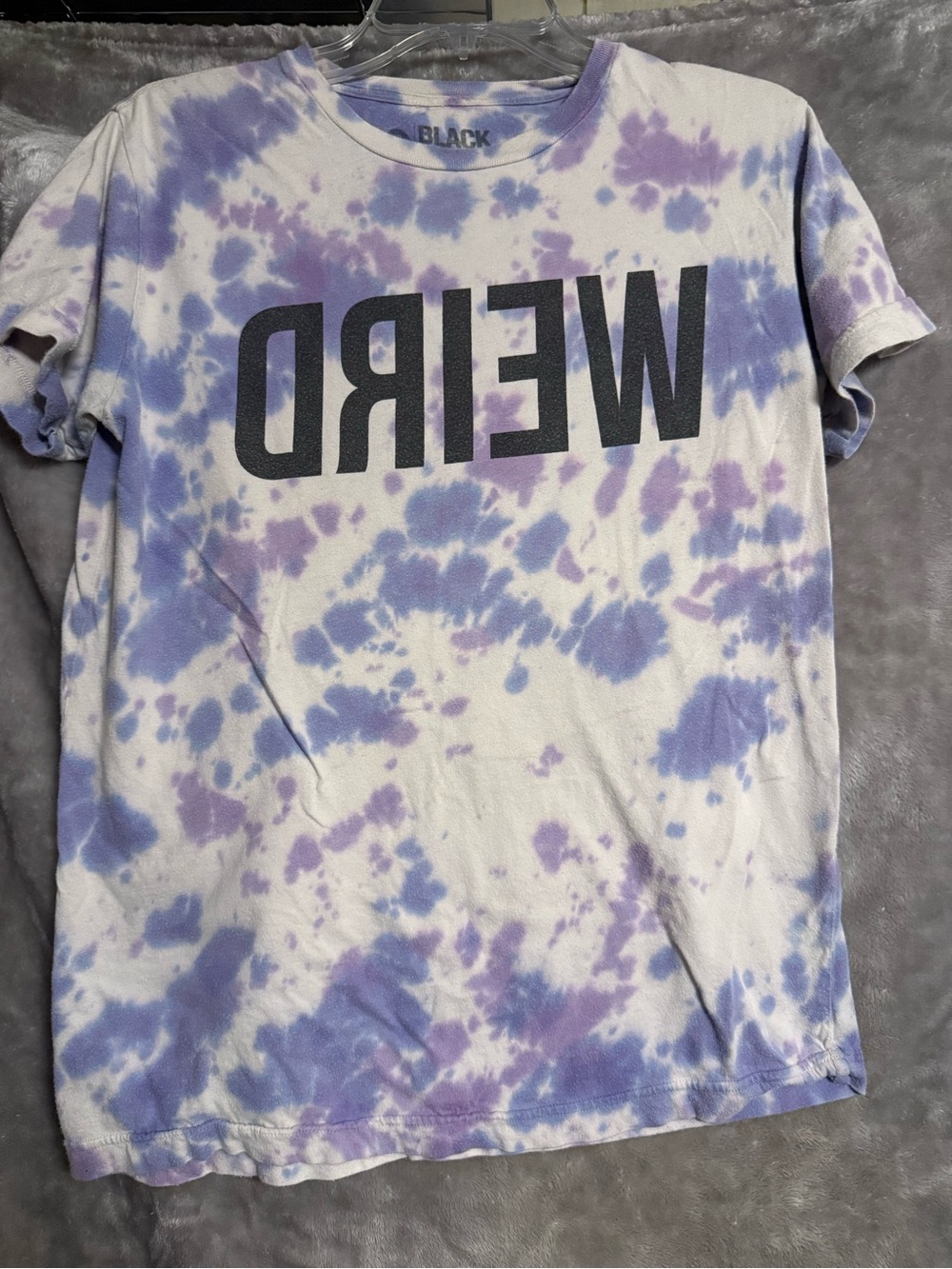 Purple Tie-Dye "WEIRD" Graphic Tee